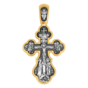 Распятие. Икона Божией Матери Нерушимая Стена. Три святых Арт. 101.833